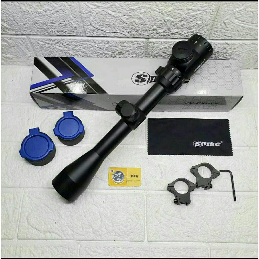 Teropong Senapan Spike 3-9x40EG AOEG Scope Rifle Teleskop Bidik Senapan Angin PCP Akurat