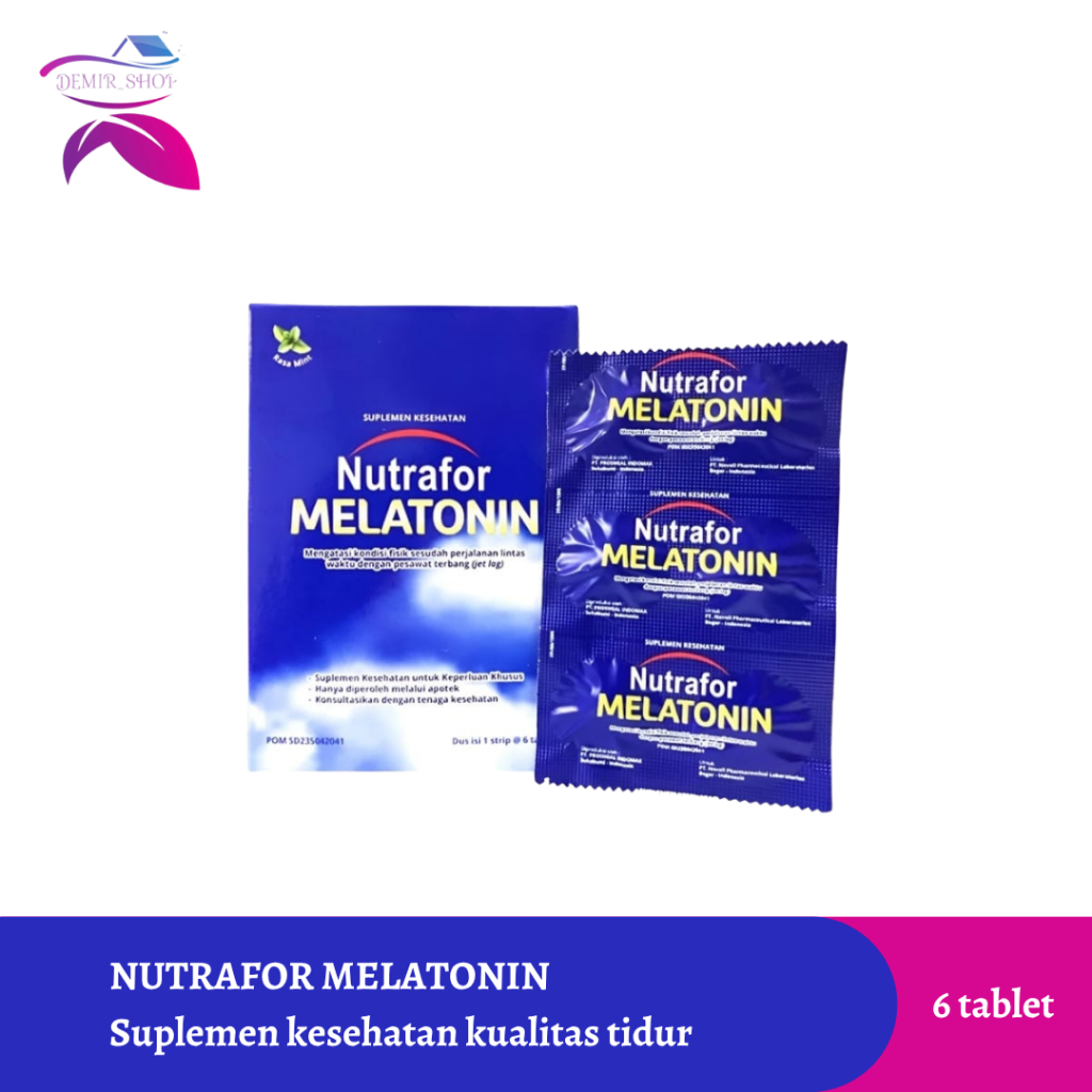 Nutrafor Melatonin 6 Tablet / Suplemen Kesehatan Kualitas Tidur