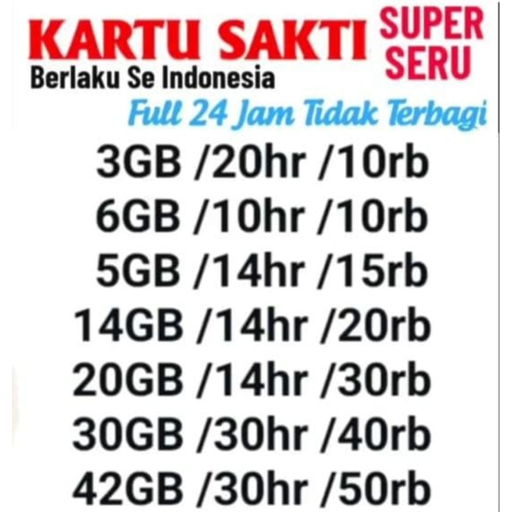 Kartu Perdana Telkomsel Combo Sakti super seru 28 Hari (Tidak Termasuk Kuota)