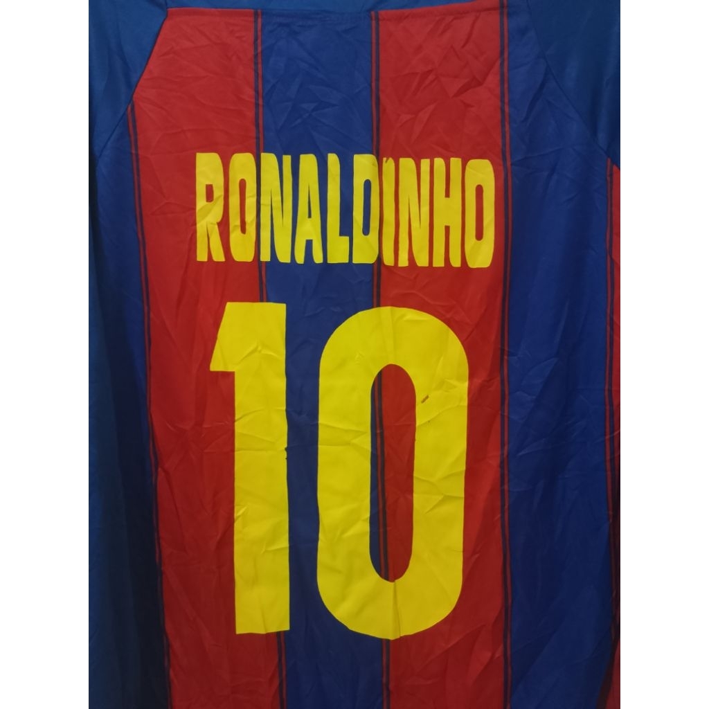 jersey baju bola retro barca home ronaldinho