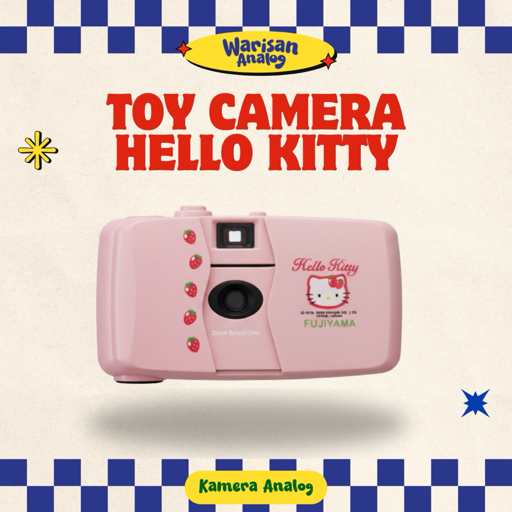 KAMERA ANALOG TOY CAMERA HELLO KITTY | REUSABLE CAMERA FILM 35MM | HASIL FOTO RETRO | COCOK UNTUK PE