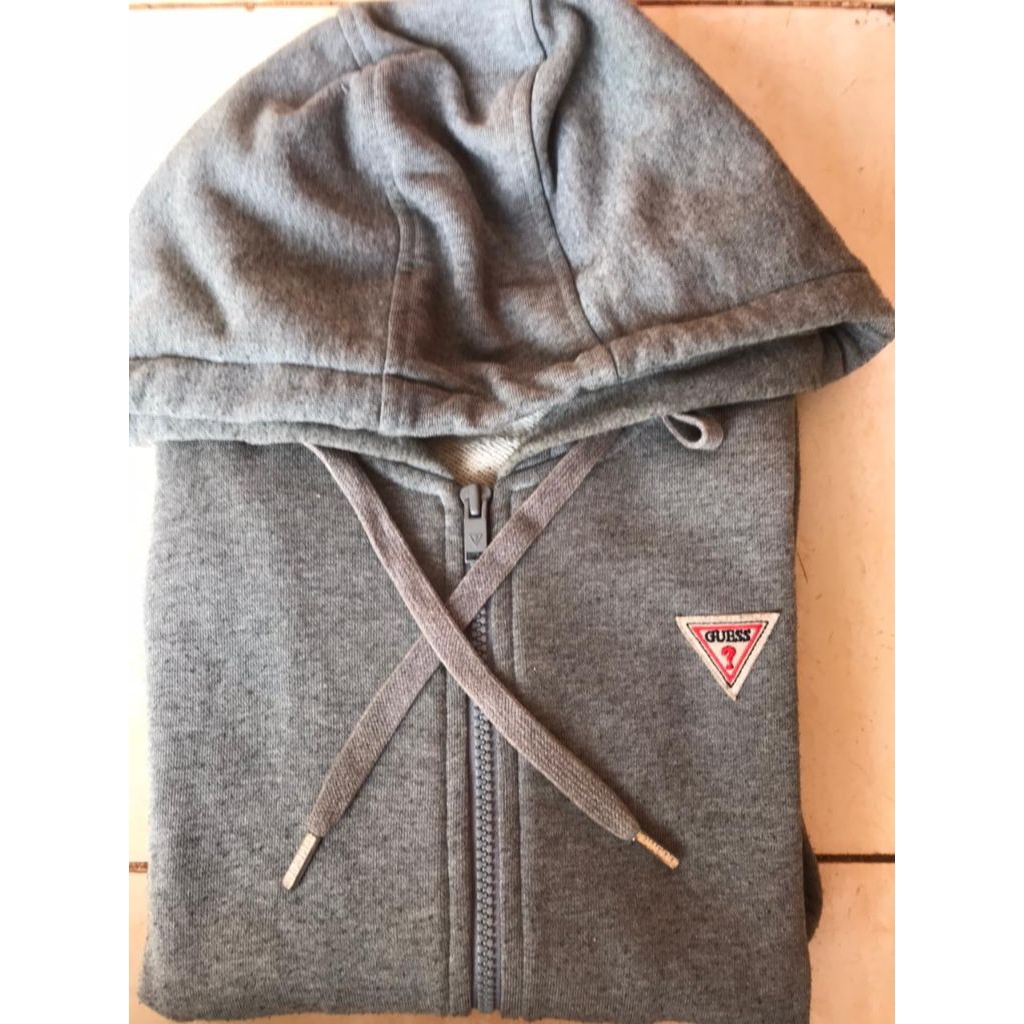 Hoodie Zipper Gues logo Kecil