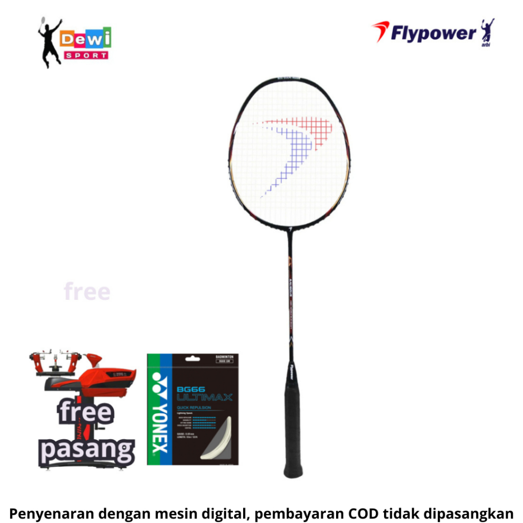 RAKET BADMINTON FLYPOWER KALIGELIS ORIGINAL