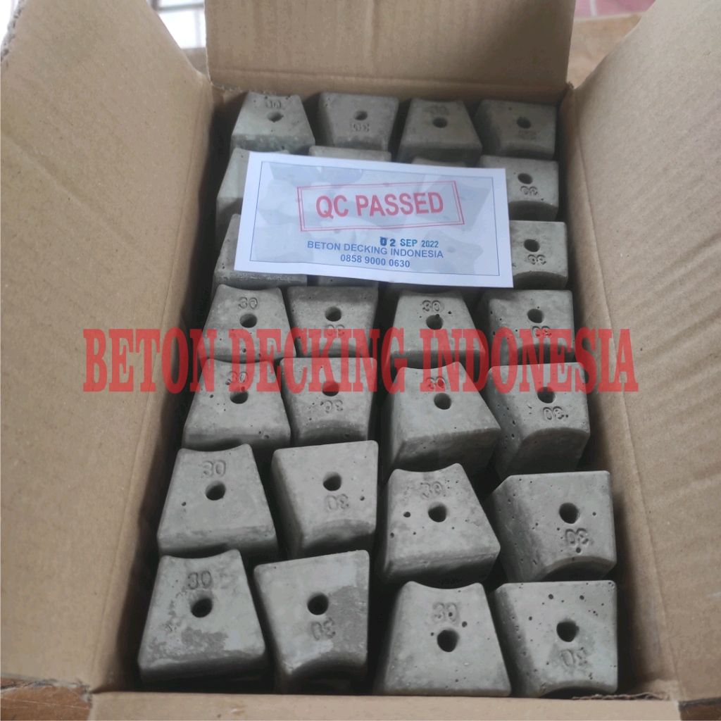 Tahu Beton Tunggal 30mm — 140 pcs/box | Beton Decking Semarang