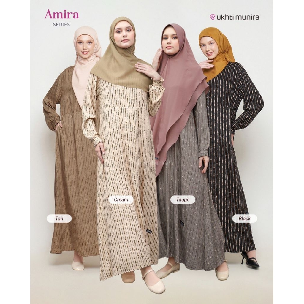 Gamis AMIRA | Gamis Rayon Motif Premium | Gamis by UKHTI MUNIRA [ORIGINAL]