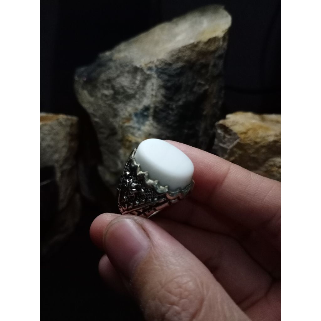 Yaman Abyad/akik yaman putih original batu timur tengah