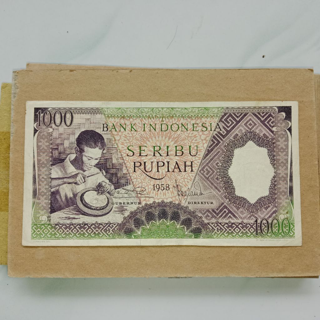 Seri Pekerja Tangan 1000 Rupiah tahun 1958