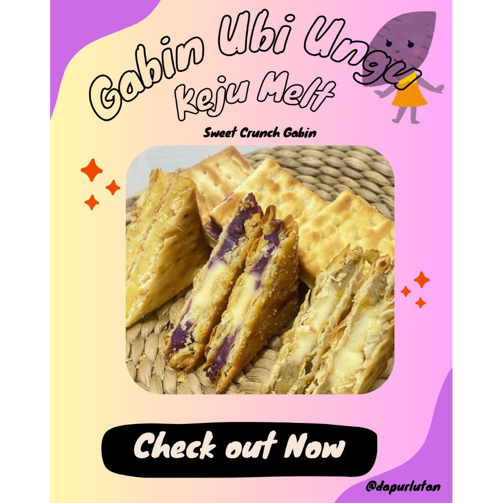 Kue Gabin Ubi Ungu Keju Melt– Cemilan Manis Gurih Lumer Homemade | Snack Kekinian Siap Goreng