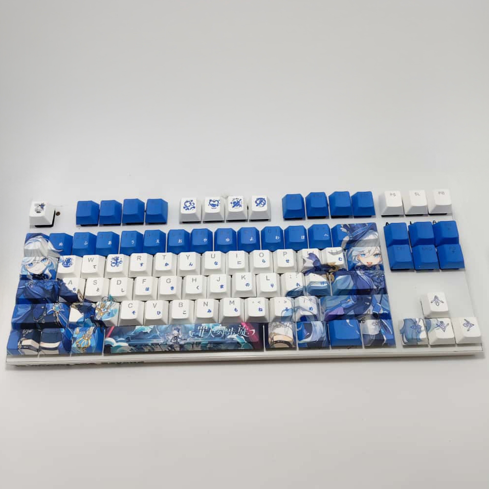Genshin Impact Furina PBT Keycaps Cherry Profile Translucent Backlight LED