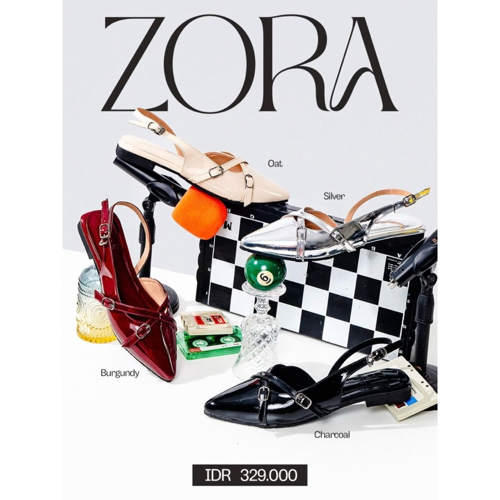 preloved fayt zora mules silver / fayt zora mules / fayt silver mules / fayt flat shoes / flatshoes 