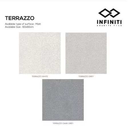 granit lantai/dinding 60x60 terrazo series carfot unpolish/doff/matte by infiniti