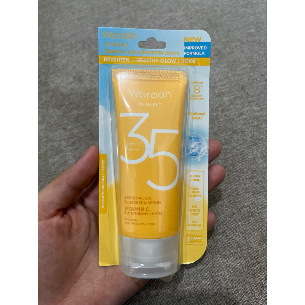 WARDAH UV Shield Essential Sunscreen Gel SPF 35 PA+++40ml Sunscreen wardah pekanbaru
