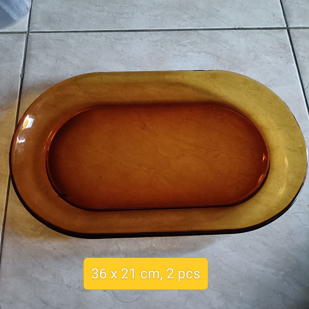 piring saji oval piring ikan oval piring Snack piring kaca 36 cm