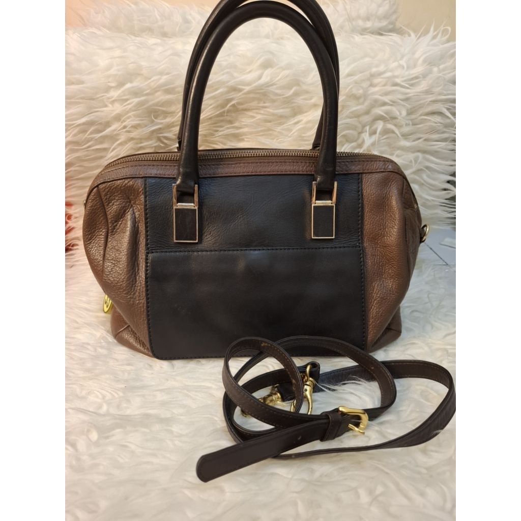 Tas Pesta Top Handle Loula Brown / Tas Wanita Lulit Asli Mewah / Tas Pesta lengkap tali panjang/ Tas