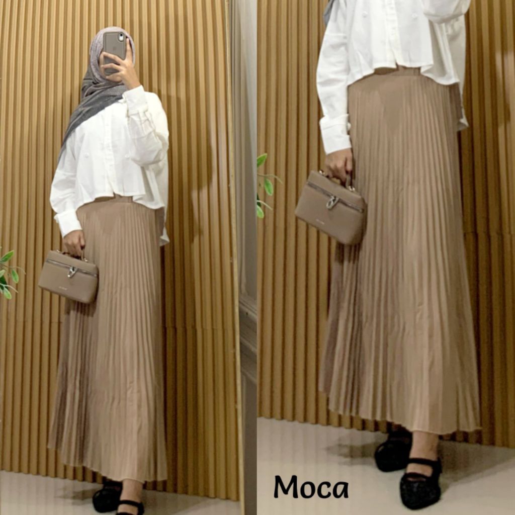 Rok Plisket Jumbo//Rok Plisket Premium//Rok Plisket Kekinian//NADINE KULOT PANJANG WANITA / CELANA K