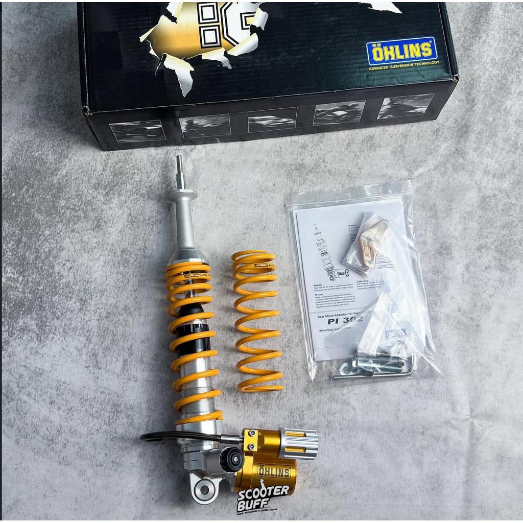Shock Belakang Ohlins Tabung PI 302 Preload Vespa Sprint Primavera 3vie Iget