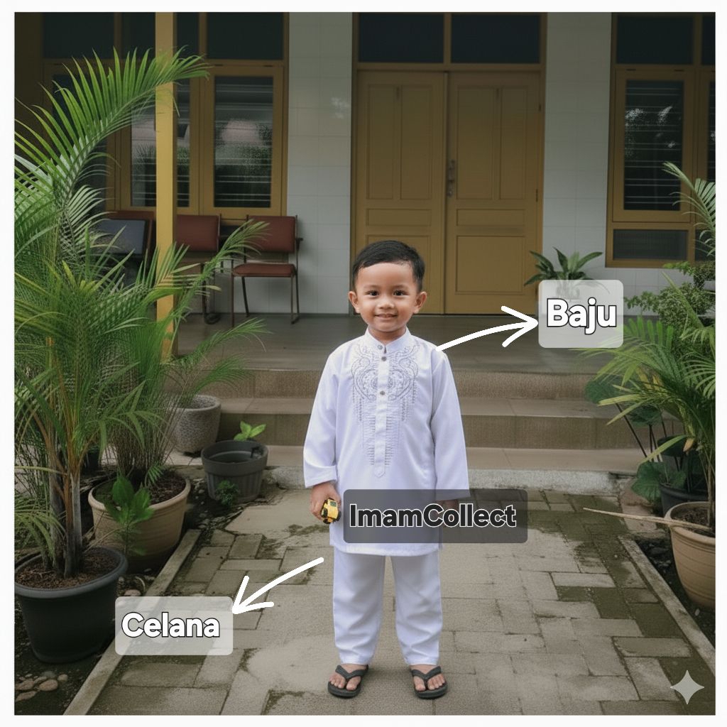 Setelan Koko Bordir Anak TPQ,Anak Mengaji