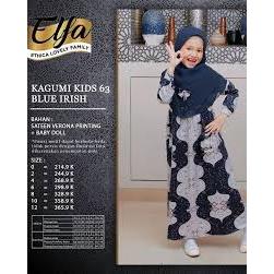 GAMIS ANAK Ethica Kagumi Kids 63 Gamis Anak Sateen Varona + Baby Doll