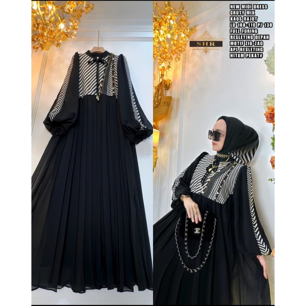 New MIDI dress by SHR ceruty