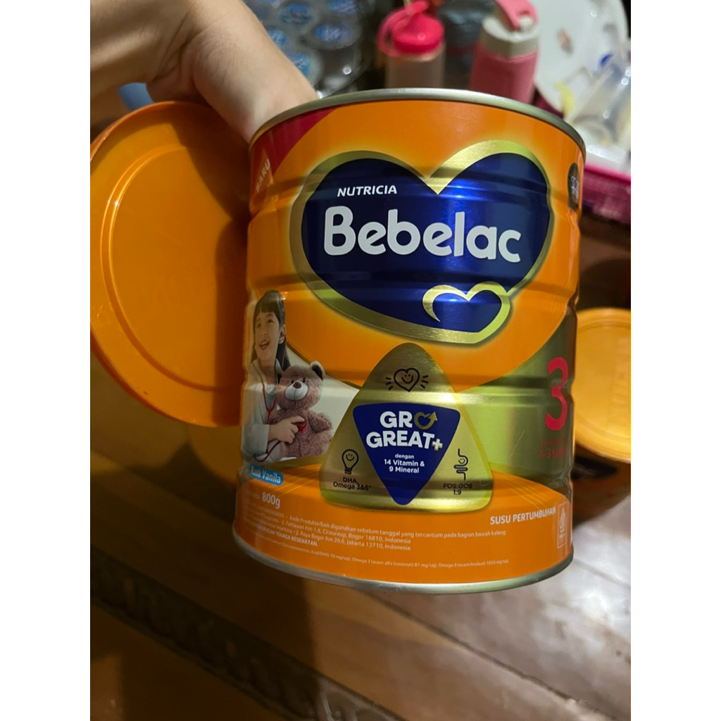 kaleng susu bebelove bekas