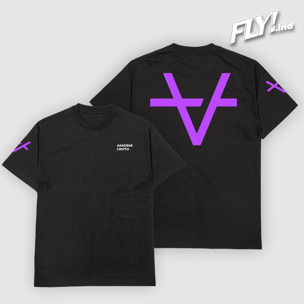 KAOS AKADEMI CRYPTO | COTTON COMBED 30S PREMIUM | UNISEX PRIA DAN WANITA | TSHIRT ACADEMY CRYPTO