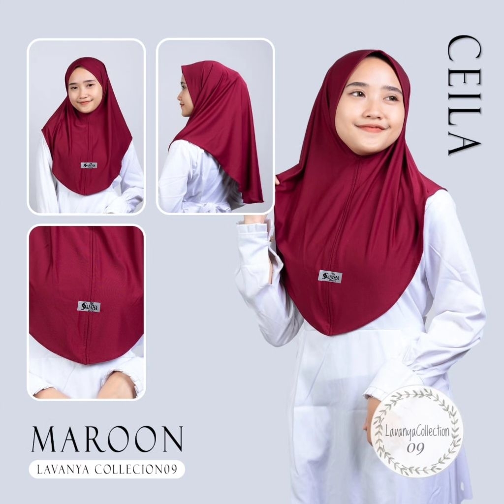 Hijab non pet/Hijab instan, Jilbab sport Hamidah  Jersey premium