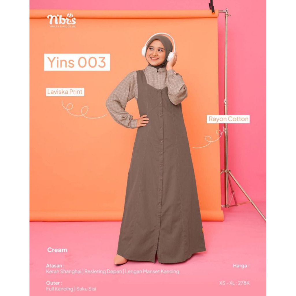 Nibras Yins 003 Setelan Gamis Remaja Wanita