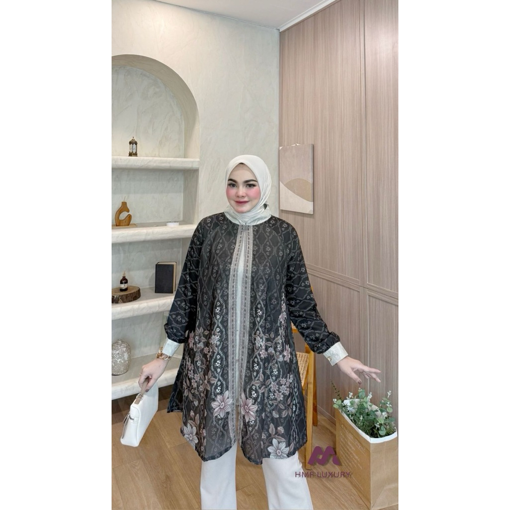 Anggun  tunik by hmf luxury|atasan tunik terbaru