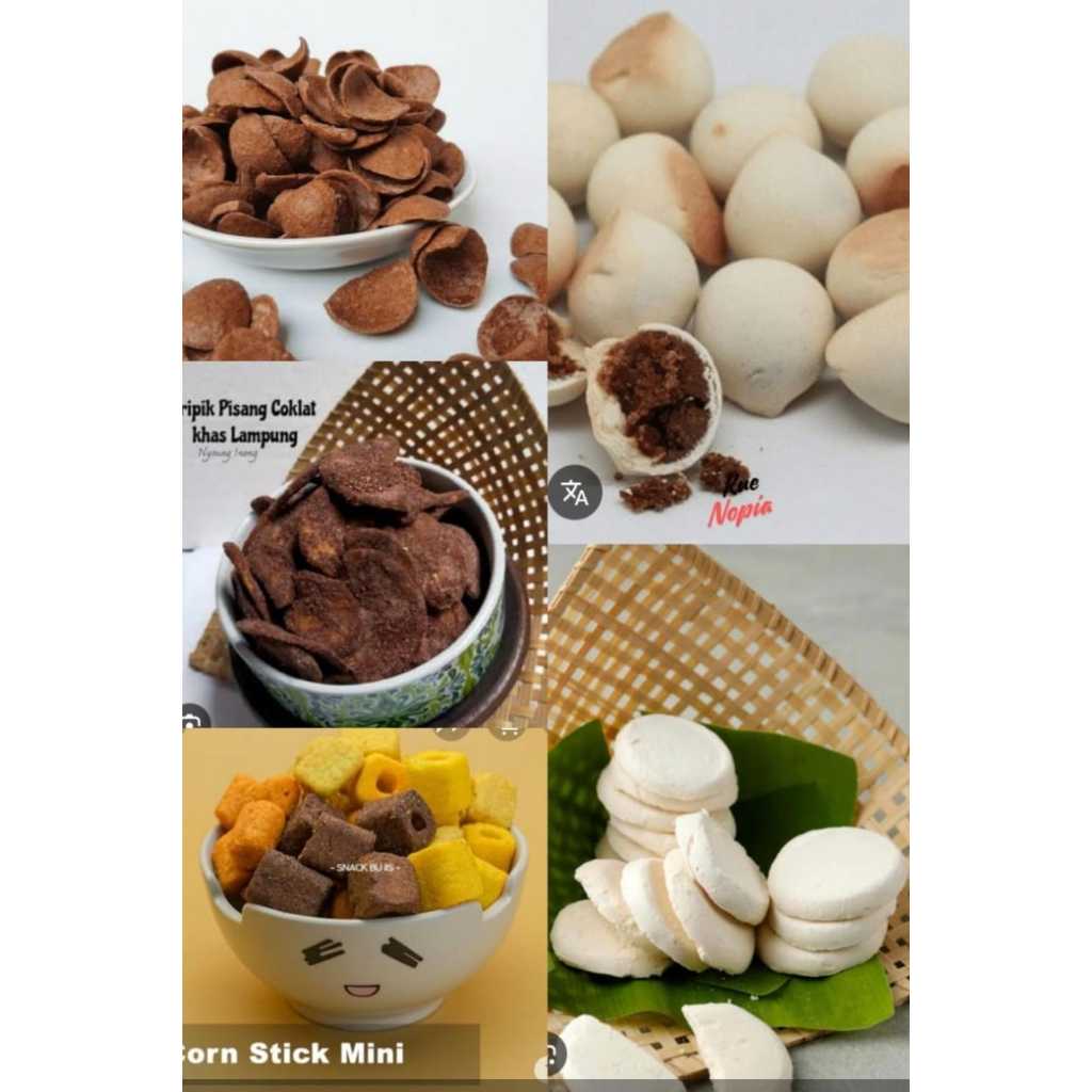 Camilan Manis / Aneka Camilan Serba Manis Gram Lezat -Nopia, Roll Mini, Pisang Cokelat, Coco Crunch,