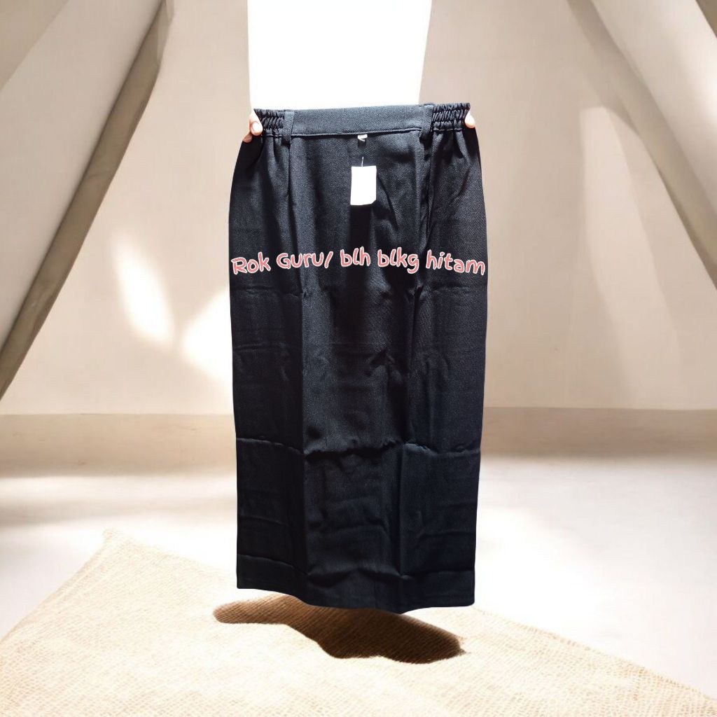 Rok Guru/Belah Belakang Warna Hitam