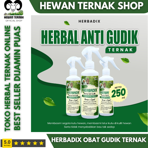 HERBADIX Obat Gudik & Kudis Hewan 100% Alami – Tanpa Efek Samping