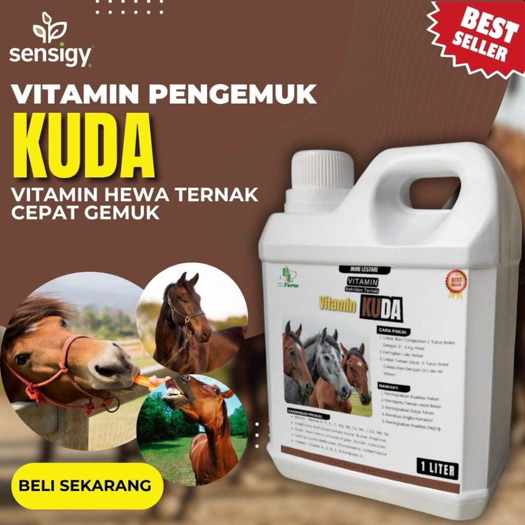 Vitamin Kuda Cepat Gemuk Vitamin Booster Kuda Pemacu Pertambahan Bobot Hewan Ternak