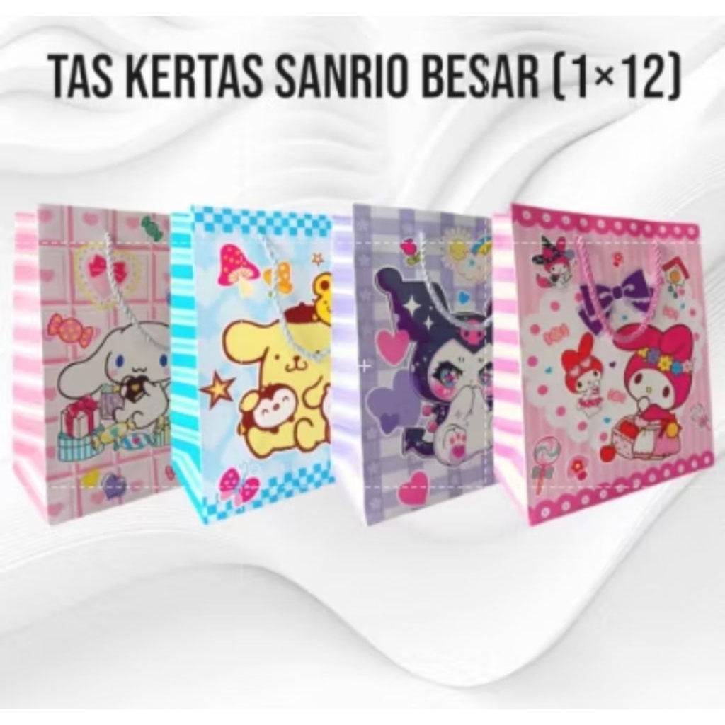 TAS KERTAS MOTIF SANRIO BESAR/KECIL