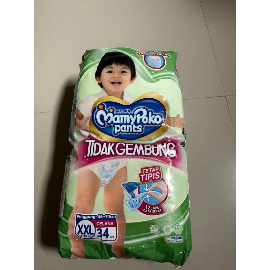 MAMY POKO PANTS PAMPERS TIPIS TIDAK GEMBUNG XXL 34