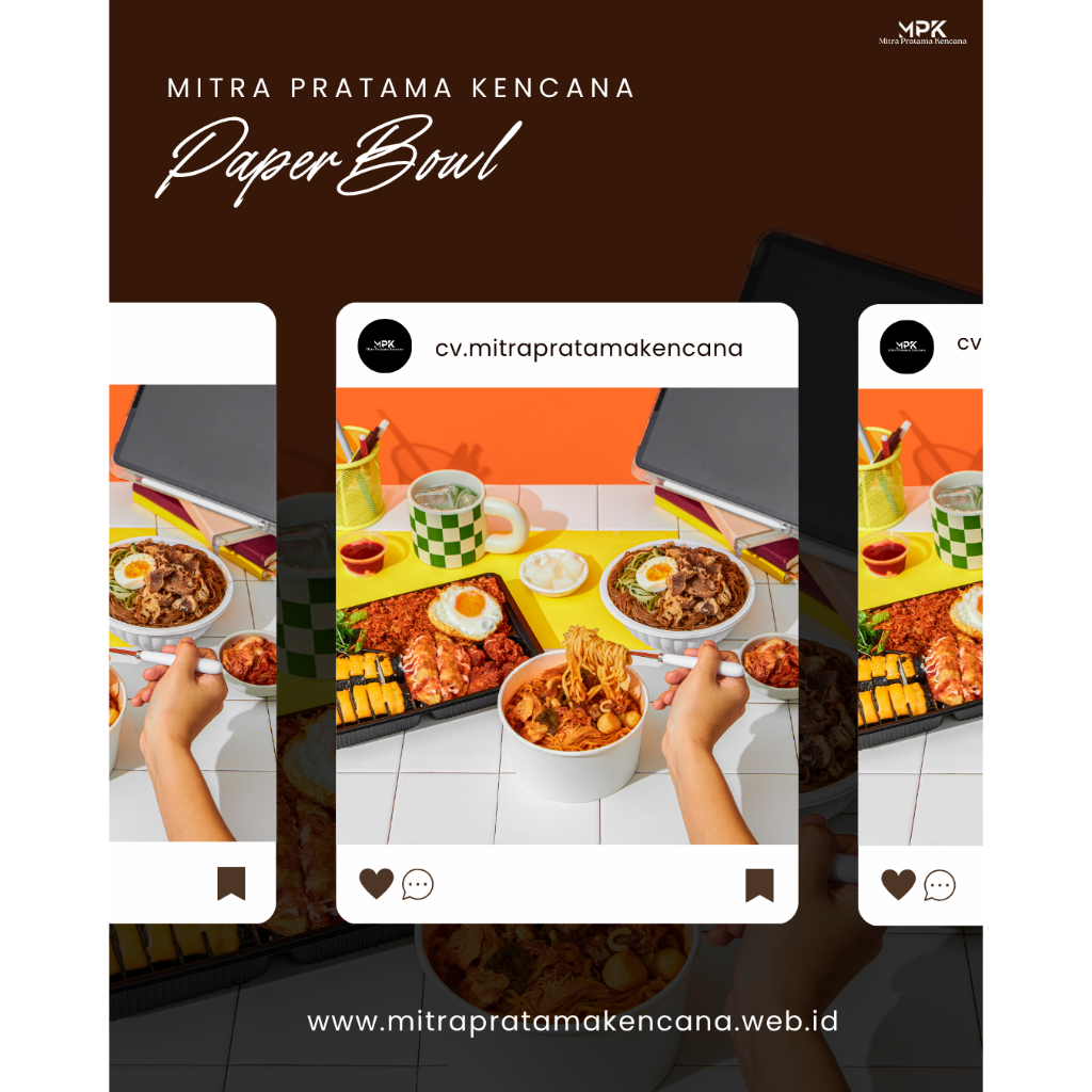 Bowl Paper - Paper Bowl - Rice Paper Bowl isi 25 pcs