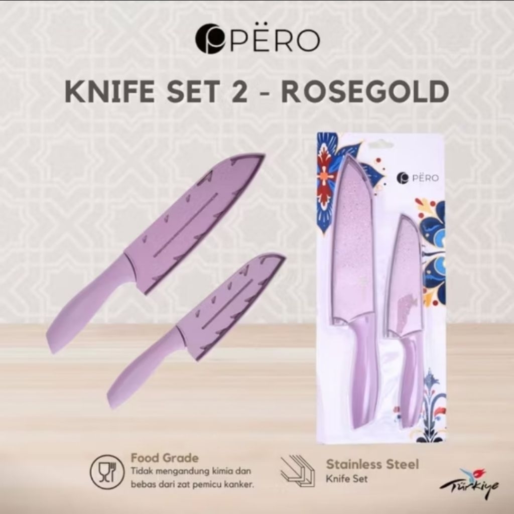 PERO GRANITE KNIFE Set Of 2 Super Sharp / Set Pisau Dapur 2 pcs