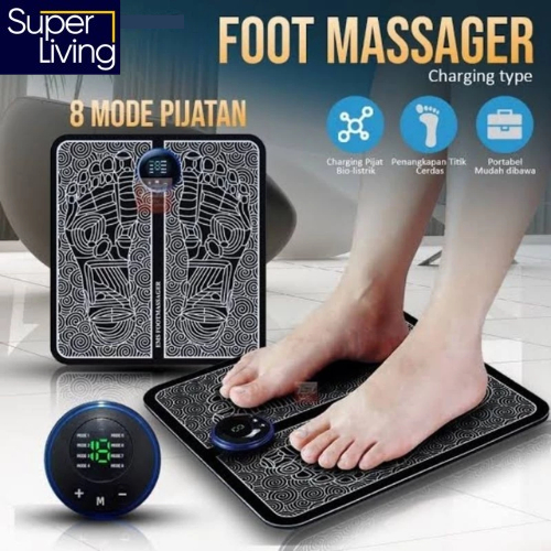 Foot Massager 8 Metode Pijatan Charging Type BIo-electric Massage