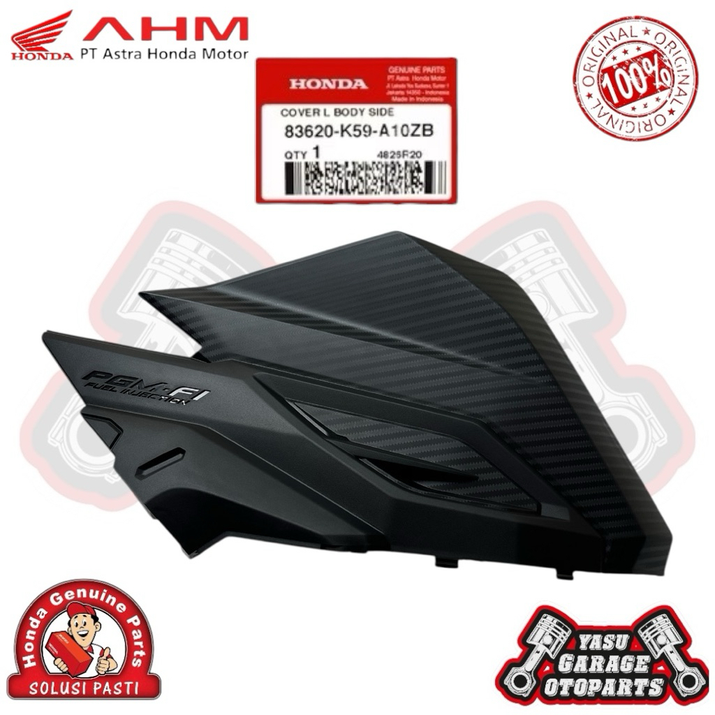 83620-K59-A10ZB Cover Sambungan Body Kiri Vario 125 150 LED OLD ORIGINAL AHM 83620K59A10ZB