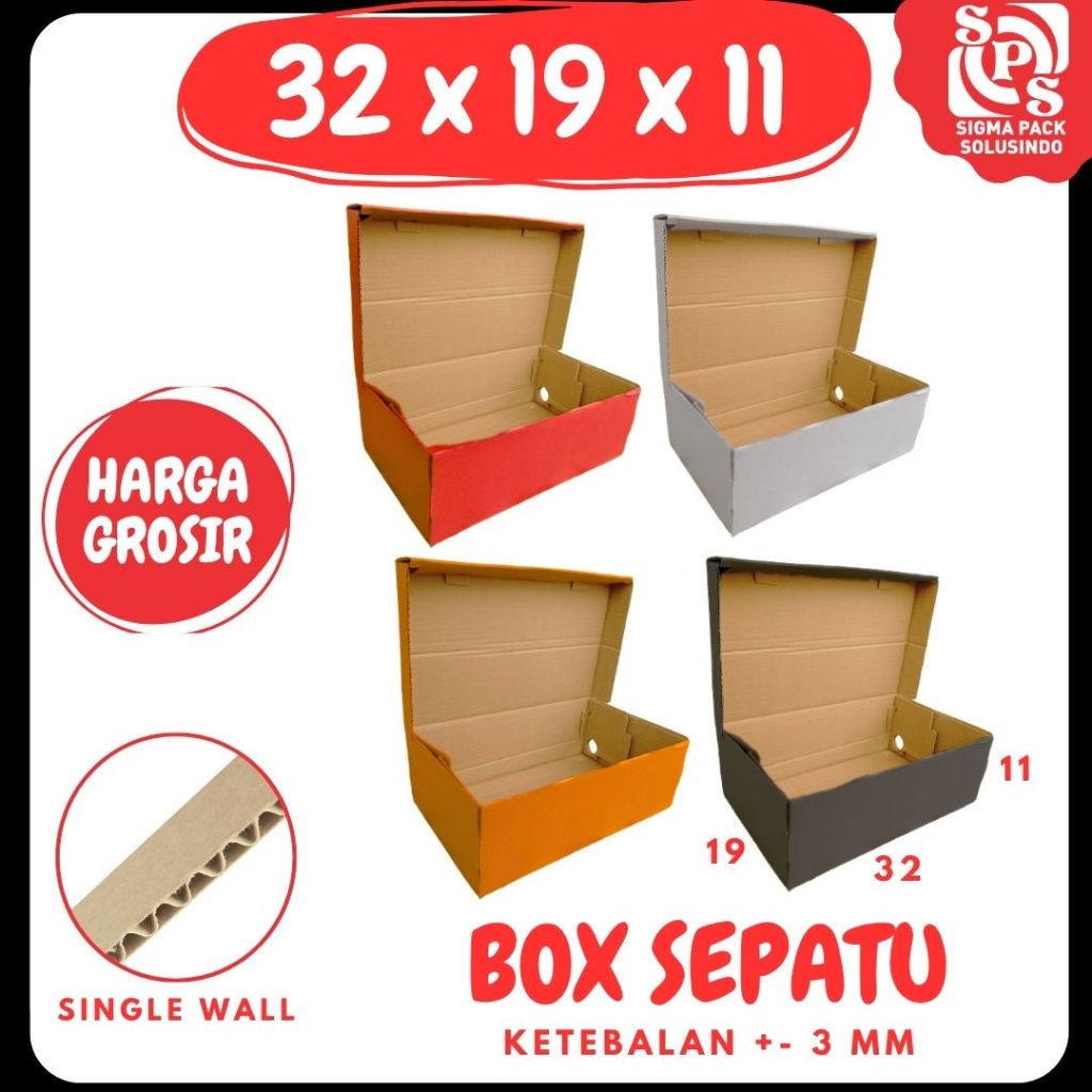 Kardus 32x19x11 Box Sepatu Packing Hampers Kotak Kemasan Box Sandal Nike Adidas