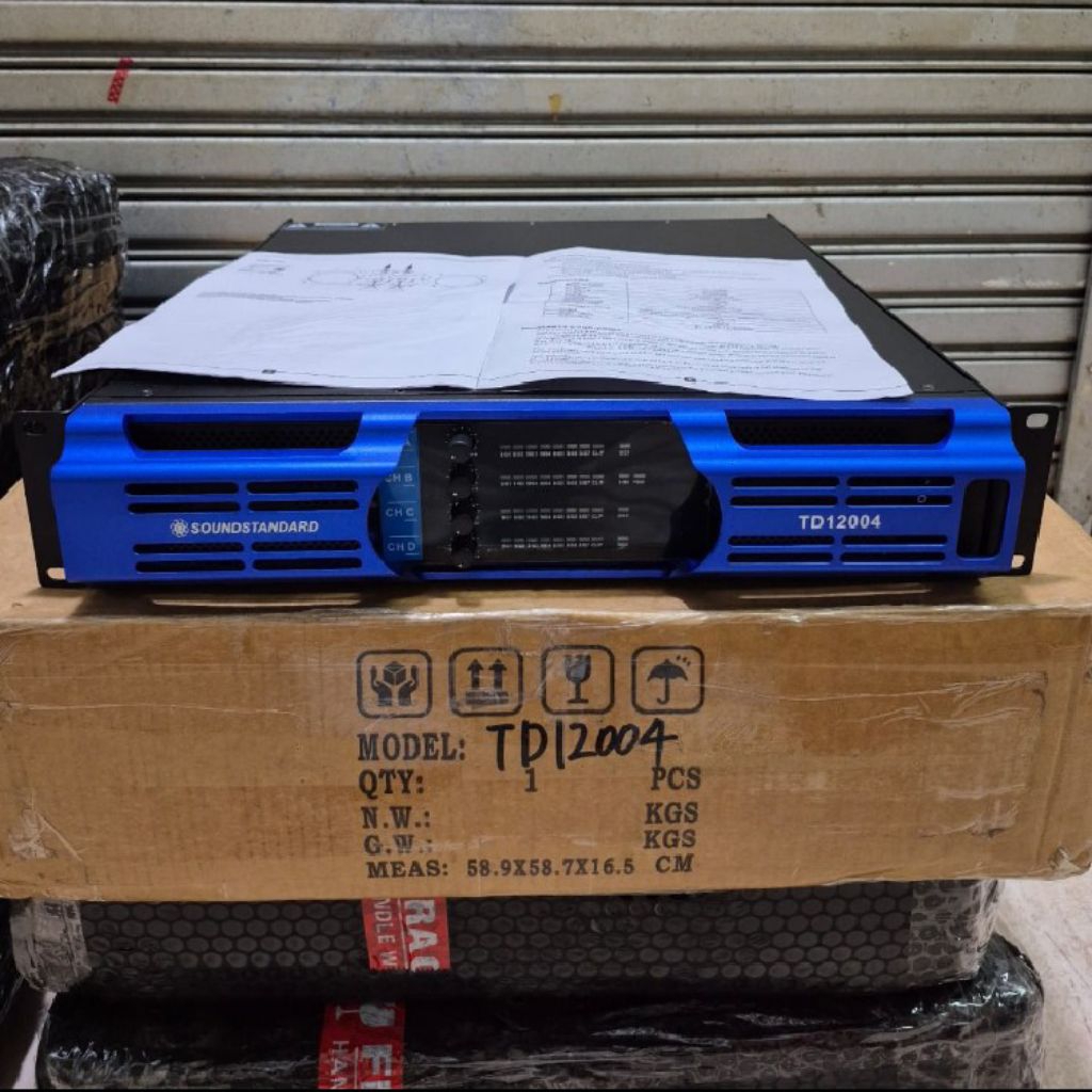 POWER AMPLIFIER SOUNDSTANDARD TD12004 TD 12004 4CH 4X1200 WATT