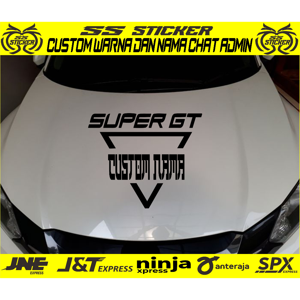 Stiker Kap Mesin Mobil Cutting Sticker Variasi Custom Nama terbaru