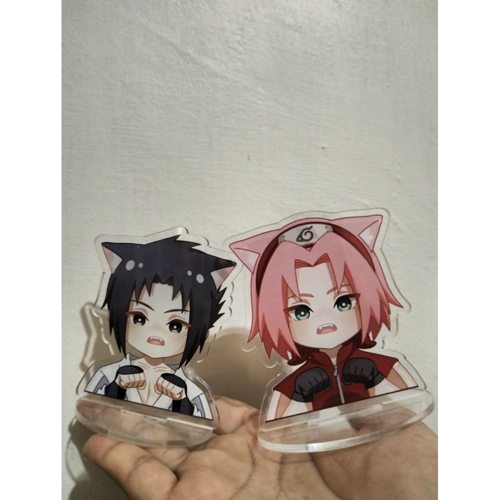 Neko SasuSaku Standee 1 Set Sasuke Sakura Naruto