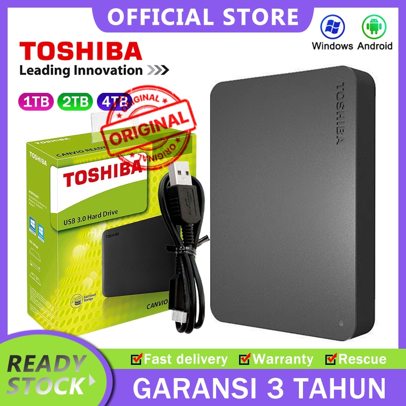 Toshiba Harddisk eksternal Original hard disk drive external WD 1TB 2TB 4TB usb3.0 HDD untuk windows