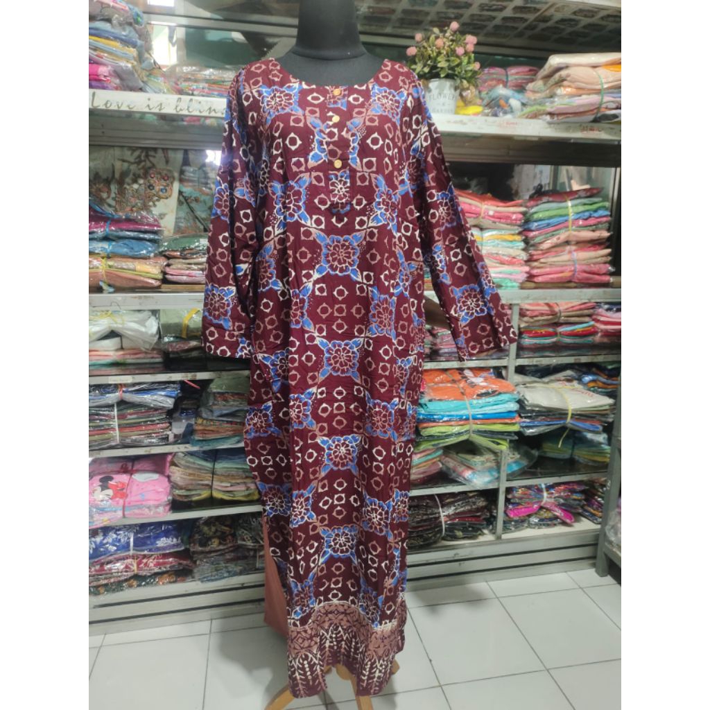 LONGDRESS DASTER PANJANG BATIK CETAK GADIS REMAJA