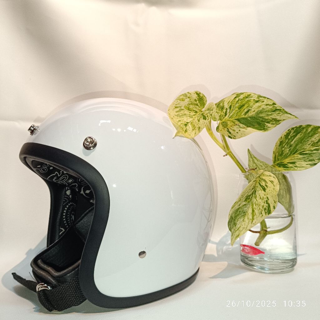 Helm SlimHead Putih (busa bandana)