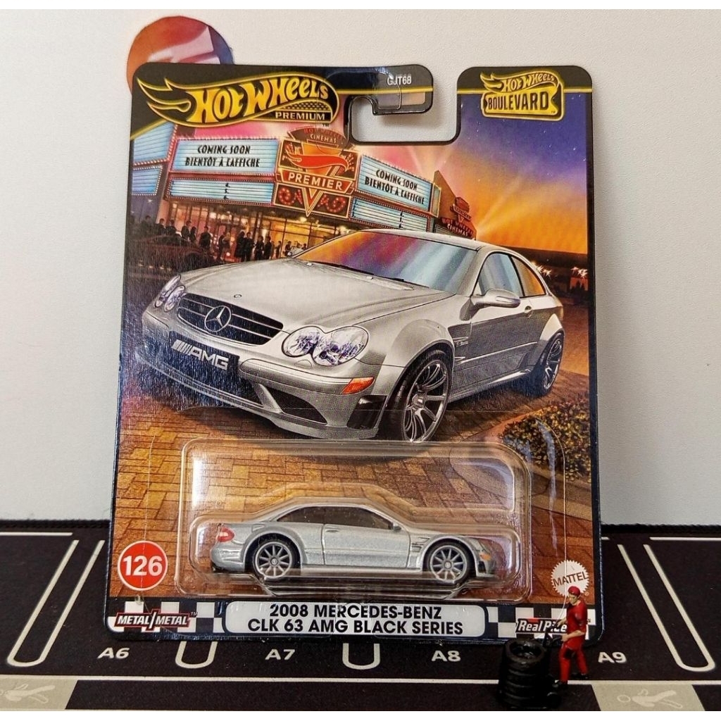 Hot Wheels Premium 2008 Mercedes Benz CLK 63 AMG Black Series Boulevard - Hotwheels