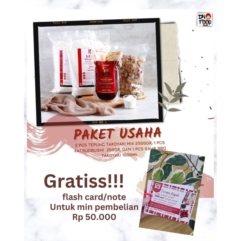 Paket usaha takoyaki Premix Halal DNFOOD