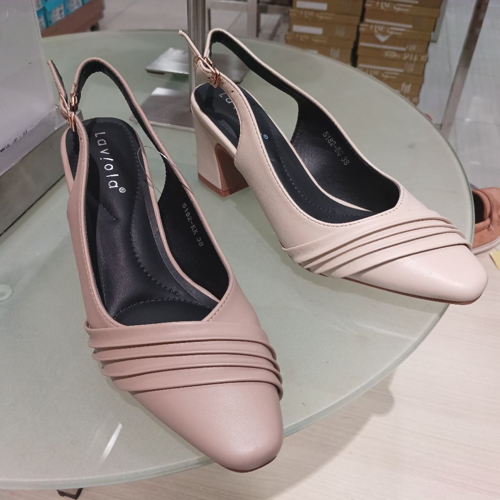 sepatu wanita fantofel heels 7cm LAVIOLA ori dari matahari