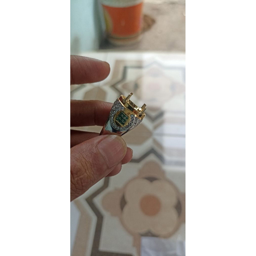 CINCIN/RING BATU AKIK BAHAN KUNINGAN SARI SUPER