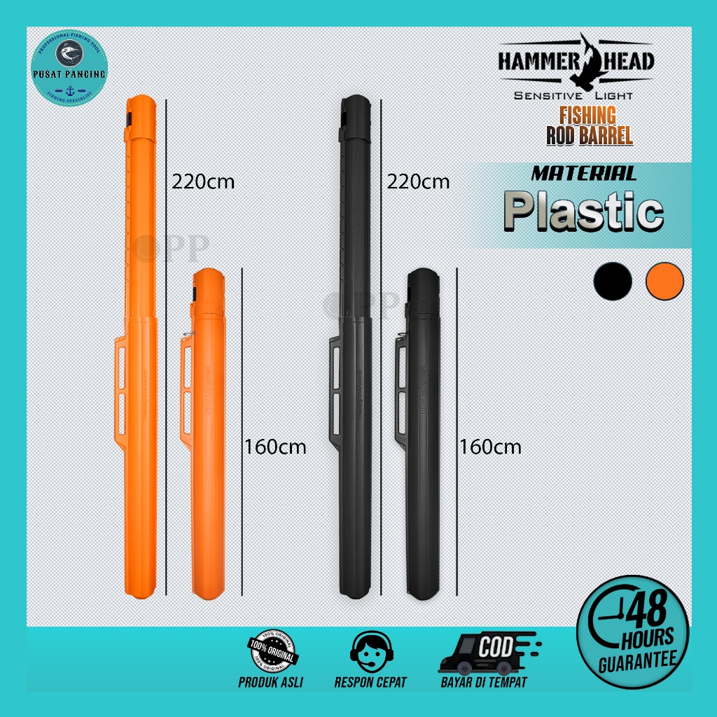 PUSATPANCING5 - HAMMER HAED Tas Tabung Joran Rod Barrel A012 Hard Case Bahan Kuat Cocok Untuk Trip J